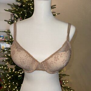 WACOAL B'TEMPT'D UNDERWIRE LACE BRA WITH LINING IN NUDE SIZE 38C - NWOT (218)